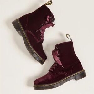 Dr. Martins Velvet Combat Boots